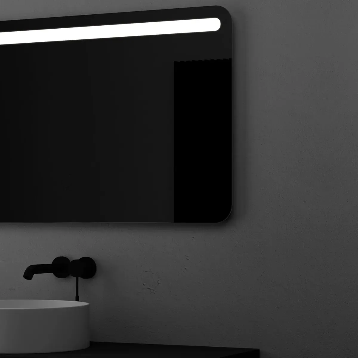 Briz Horyzont Soft — Дзеркало із заокругленими кутами з передньою LED-підсвіткою