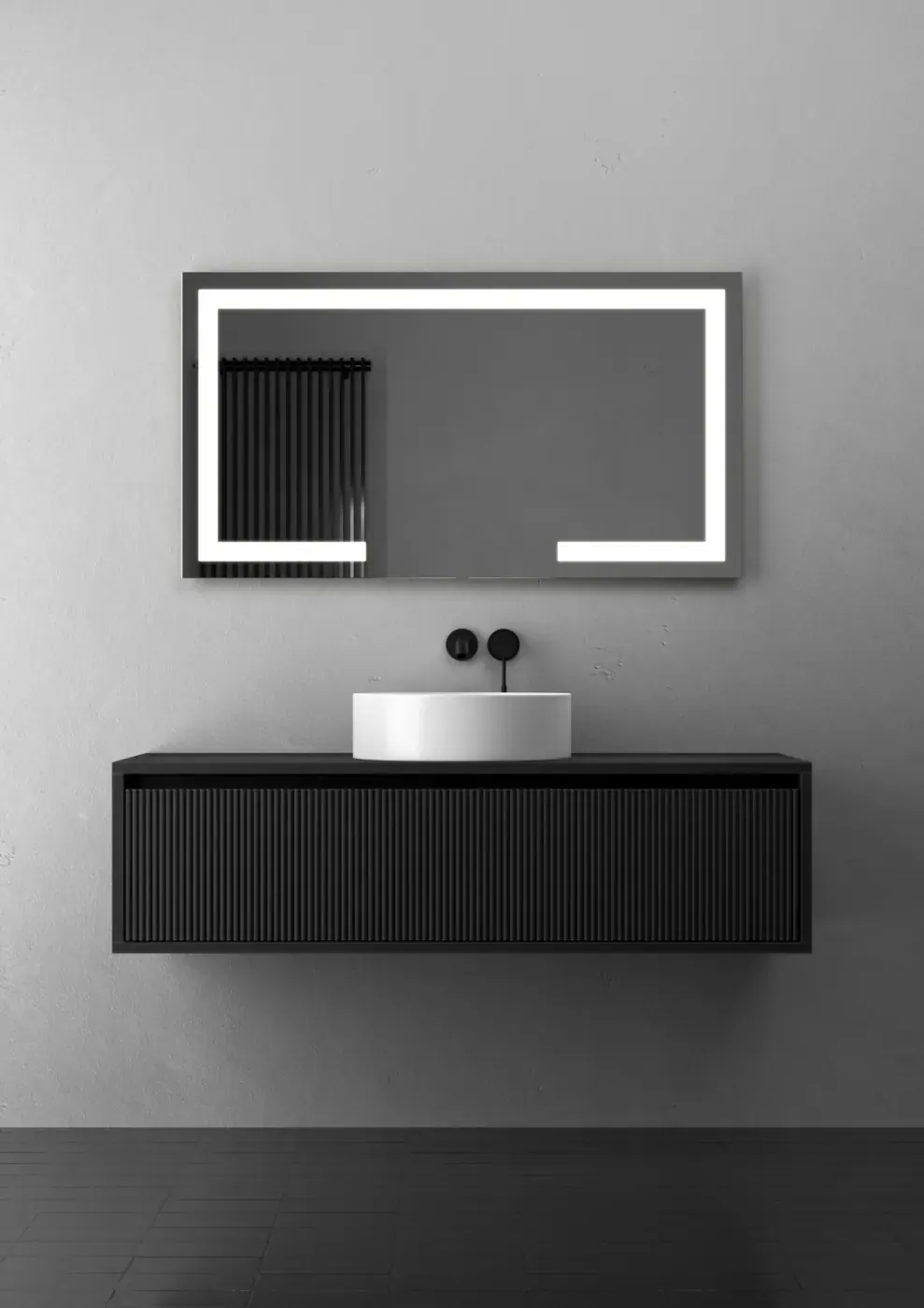 Briz Kaskad Rect — Прямокутне дзеркало з передньою LED-підсвіткою