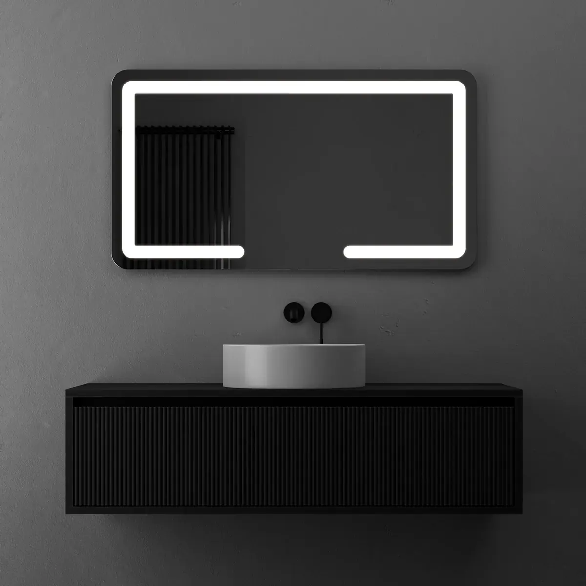 Briz Kaskad Soft — Дзеркало із заокругленими кутами з передньою LED-підсвіткою