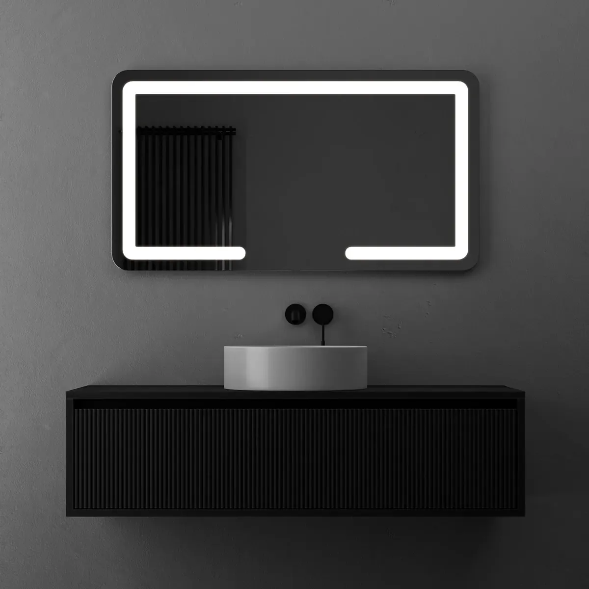 Briz Kaskad Soft — Дзеркало із заокругленими кутами з передньою LED-підсвіткою