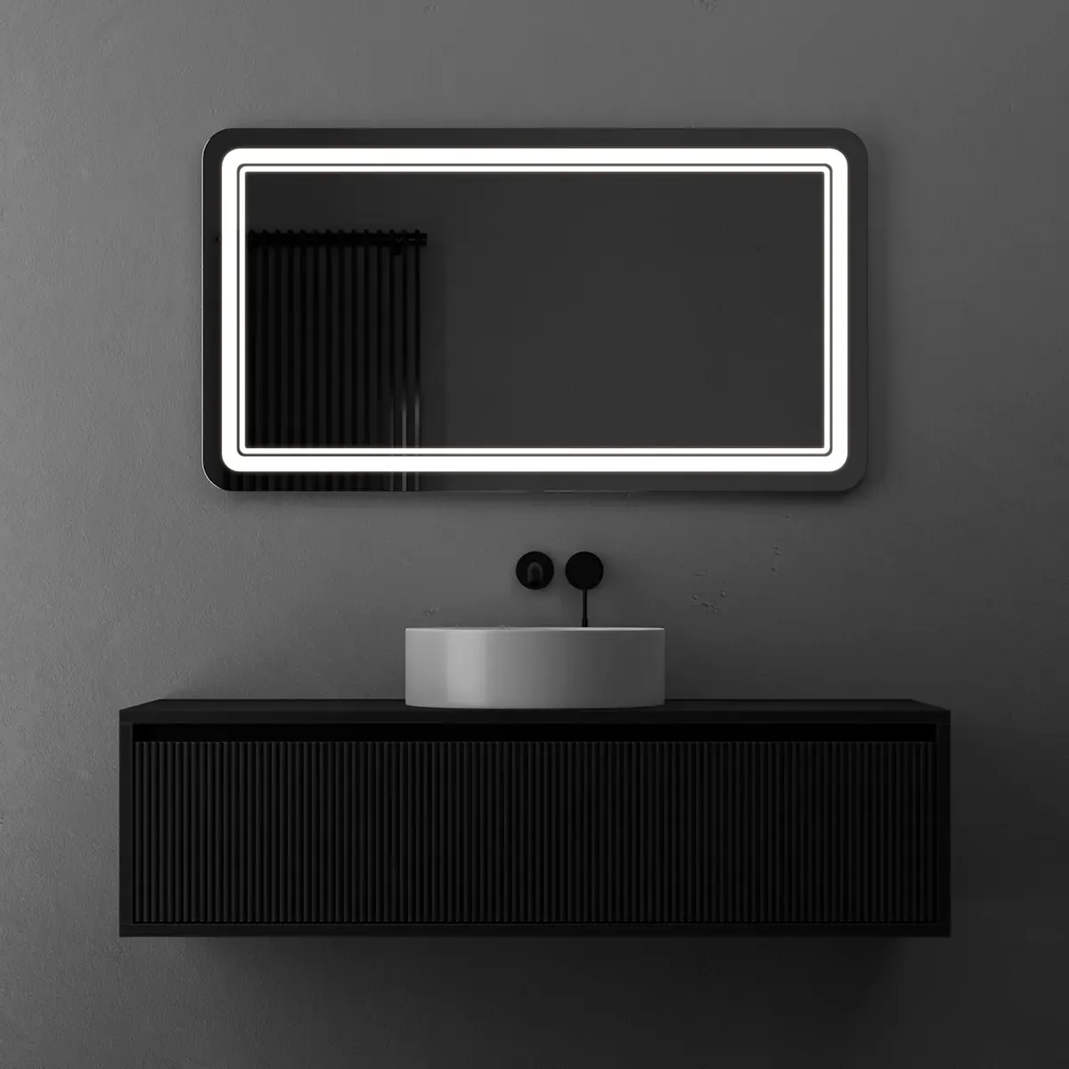 Briz Luna Soft — Дзеркало із заокругленими кутами з передньою LED-підсвіткою