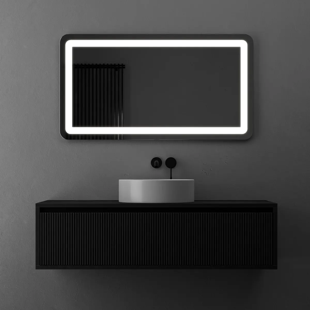 Briz Prybii Soft — Дзеркало із заокругленими кутами з передньою LED-підсвіткою