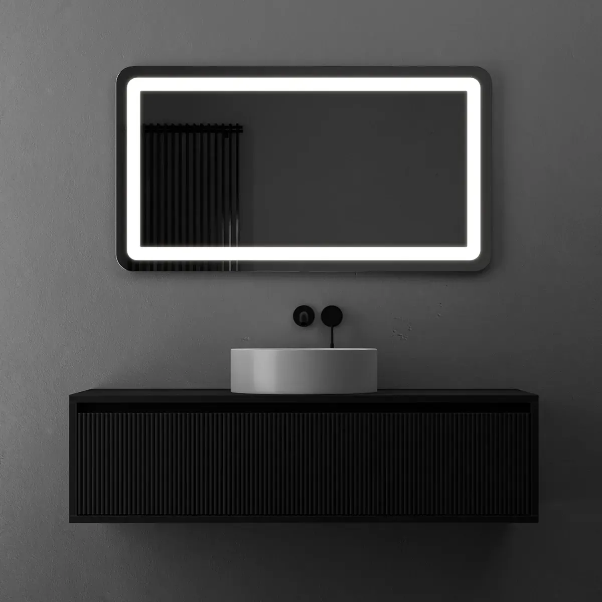 Briz Prybii Soft — Дзеркало із заокругленими кутами з передньою LED-підсвіткою
