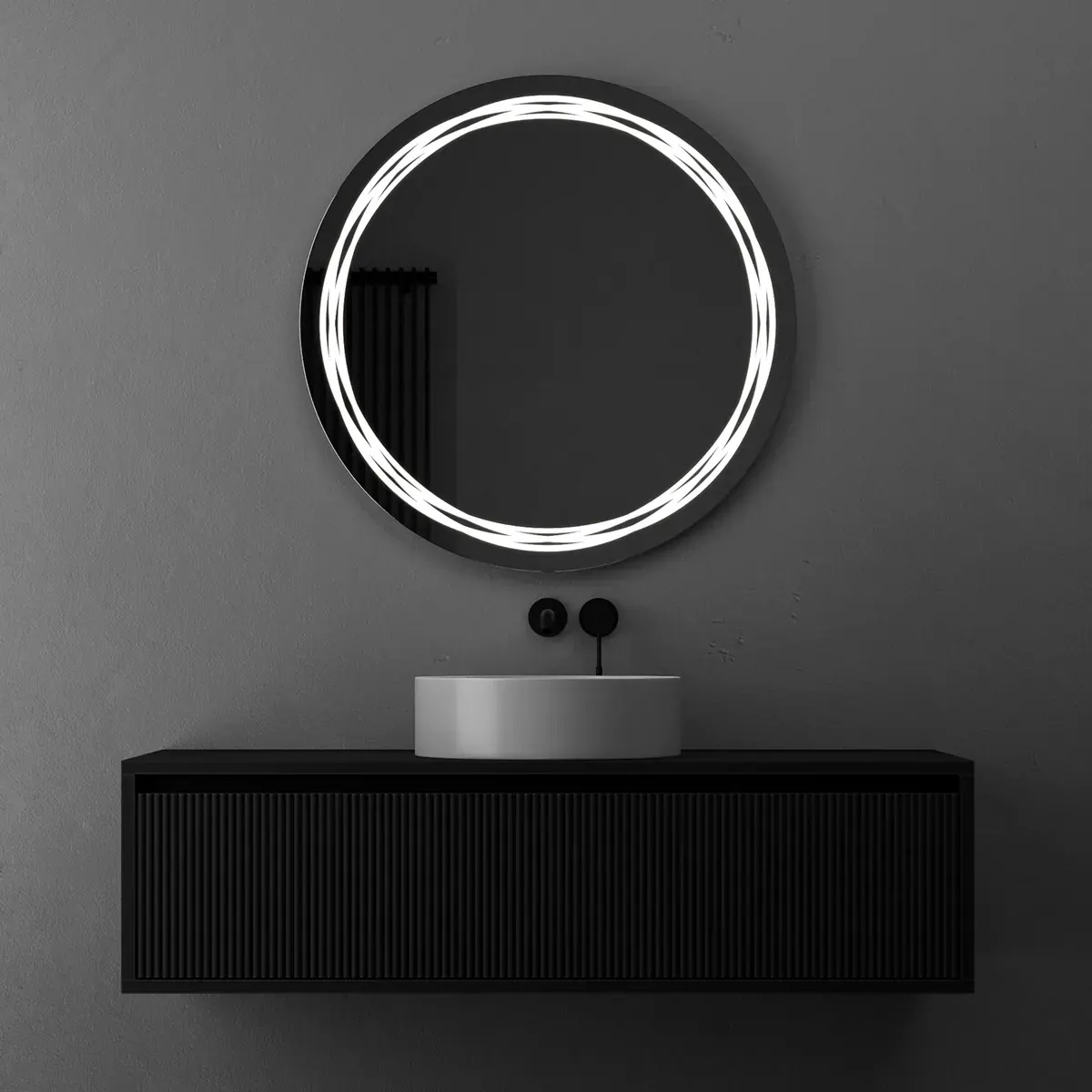 Briz Shtorm Round — Кругле дзеркало з передньою LED-підсвіткою