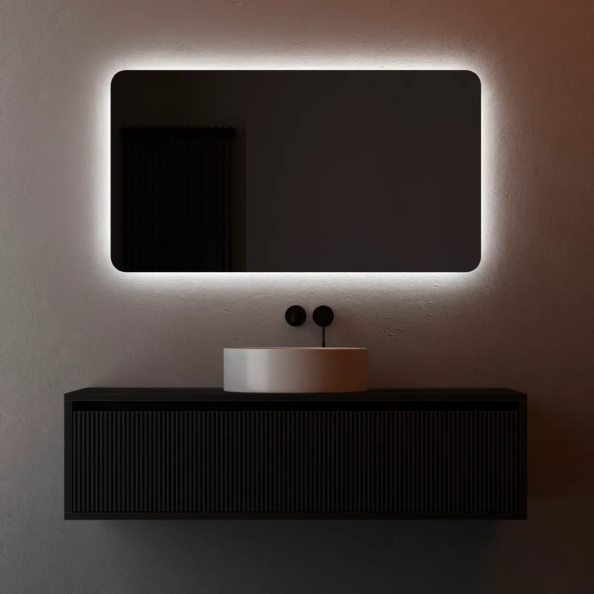 Laguna Soft — Дзеркало із заокругленими кутами з фоновою LED-підсвіткою